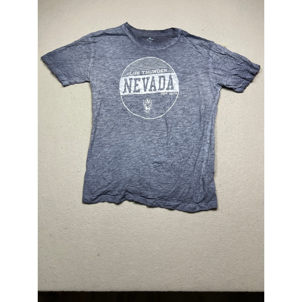 Knights Apparel Nevada T Shirt Slub Knit Heather Blue Gray Medium Mens